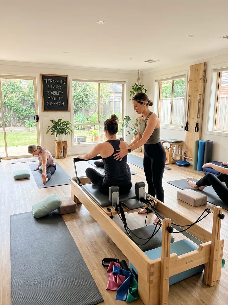 Pilates-Klasse im Studio