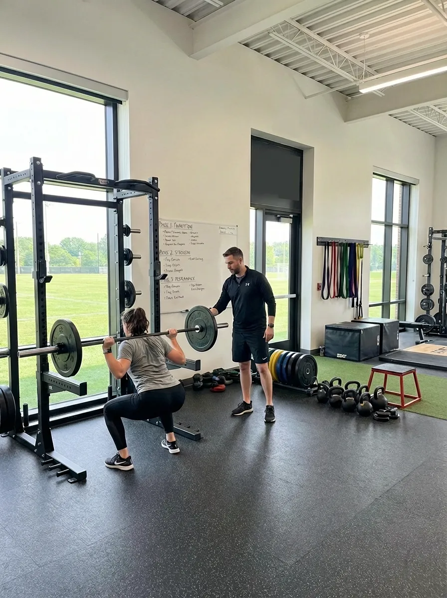 Strength training in the studio